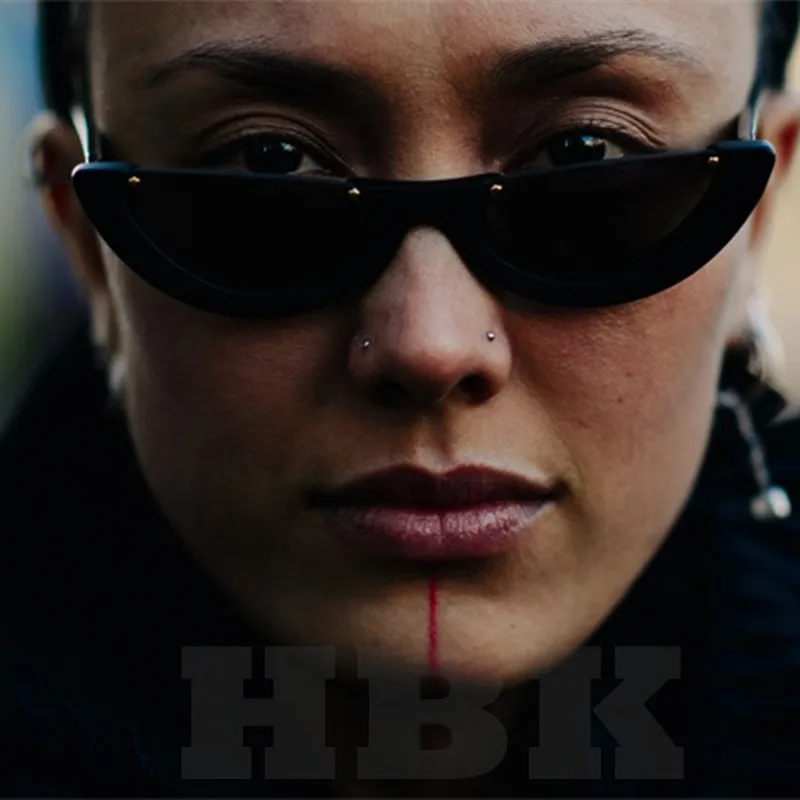 HBK Модные солнцезащитные очки кошачий глаз брендовые дизайнерские женские