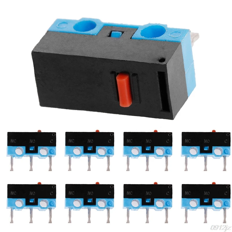 10 шт. кнопочный переключатель 3Pin мышь микропереключатель для RAZER Logitech G700 новая