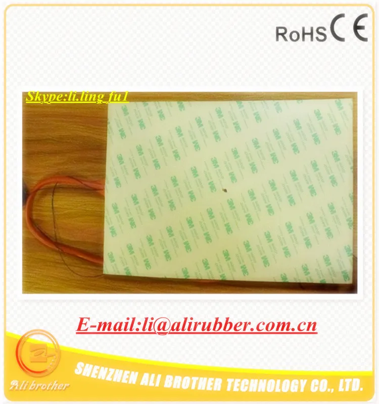 Silicone Heater 3D Printer 300*400*1.5mm 12v 360w adhesive1side 1000mm lead come out from short side 100k thermistor | Дом и сад