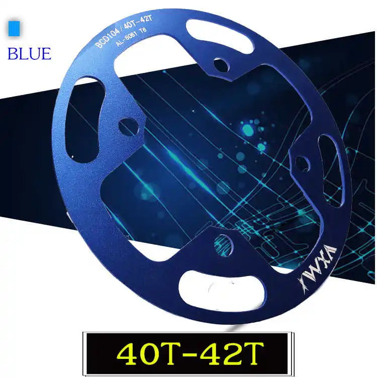 Blue 40T-42T VXM 32-42T MTB велосипедная Звездочка защитная пластина колеса велосипеда Защитная крышка колеса велосипеда крышка звездочки из сплава запчасти для велосипеда - Цвет: Blue 40T-42T