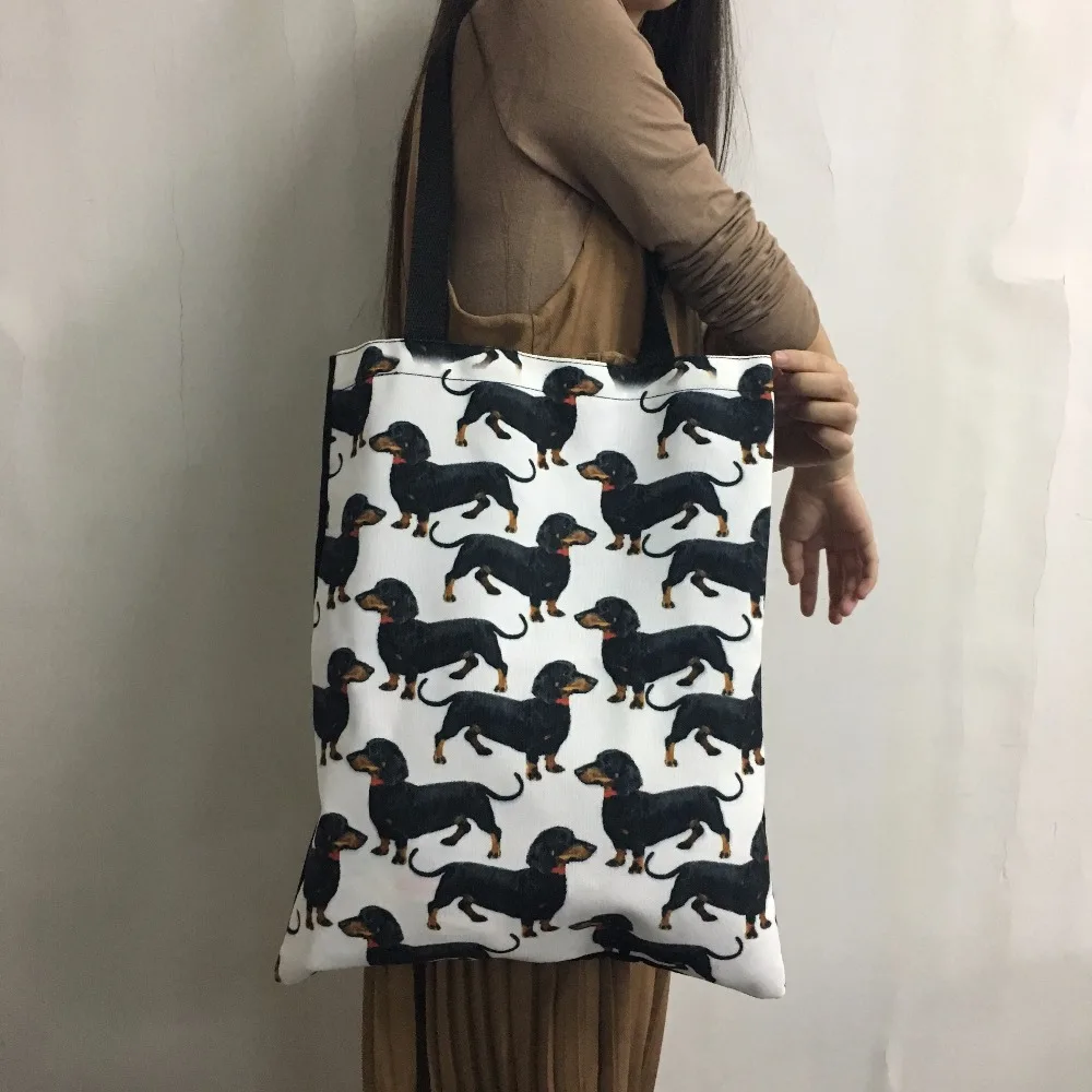 

THIKIN Shoulder Tote Bags Women Alaskan Malamute Printing Shopping Bags Ladies Canvas Shopper Bag for Females Recycle Eco Bags