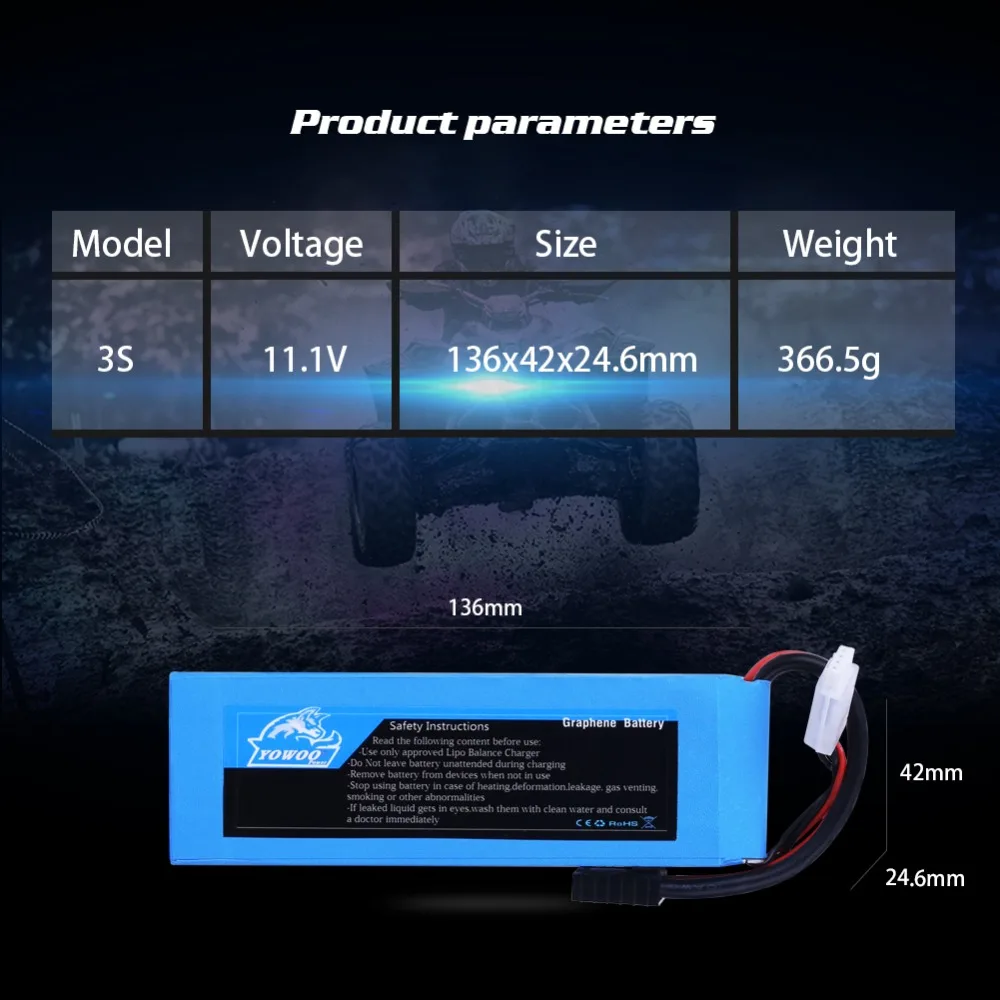 Lipo 3S Battery 11.1V 4000mAh 100C Graphene Max 200C Helicopter Quadcopter Truck High Discharger Rate For Car | Игрушки и хобби