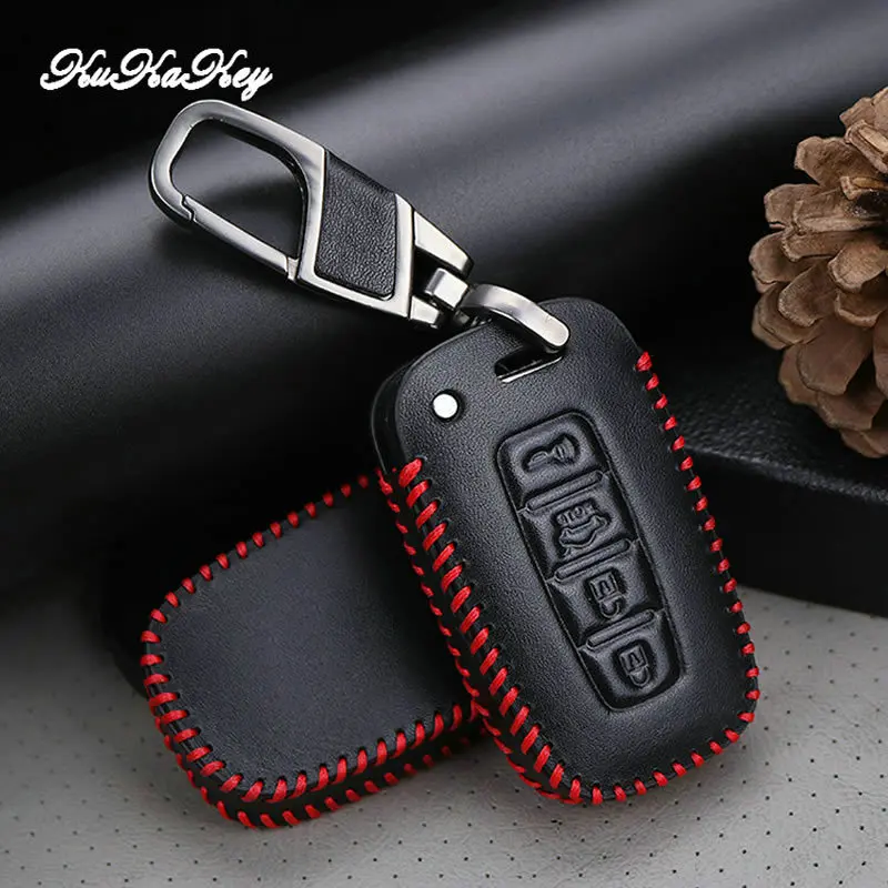 Умный чехол из натуральной кожи с 4 кнопками для Kia Rio K2 Ceed Sportage Soul Sorento Cerato Spectra