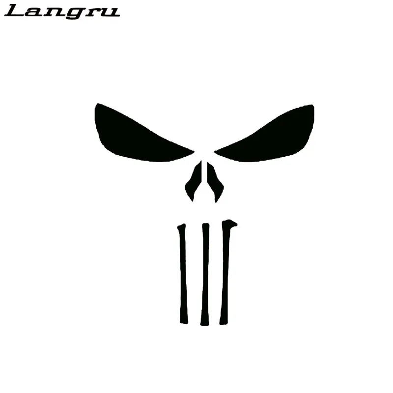 

Langru череп, Каратель виниловые наклейки для автомобилей, наклейки, декоративные аксессуары, наклейки Jdm