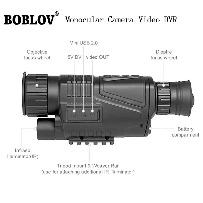 Boblov WG-37 Ночное видение устройства тактические цифровой ИК инфракрасный