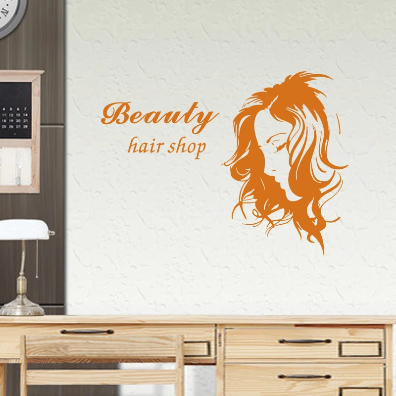 Наклейка для парикмахерской наклейка с ножницами салона красоты постеры именем