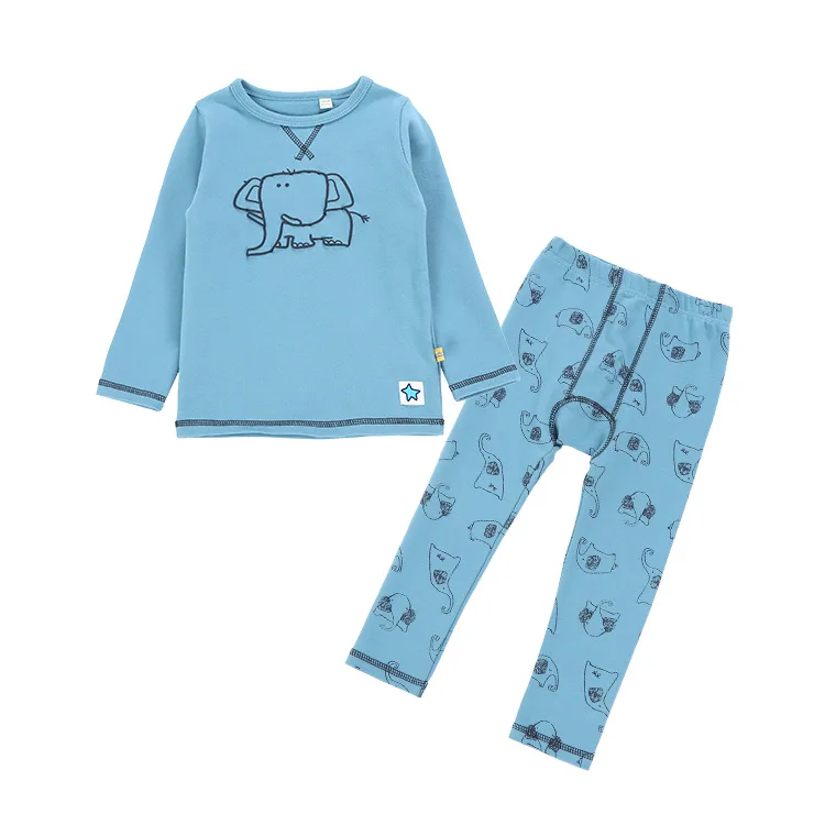 Mimiwinga/весенний теплый комплект из 2 предметов пижама для девочек детская одежда