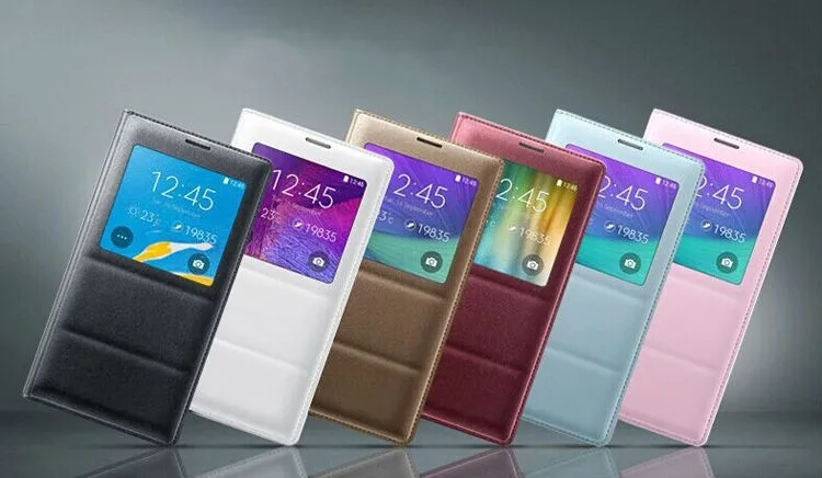 Чехол-книжка для Samsung Galaxy Note 4 N9100 кожа | Мобильные телефоны и аксессуары