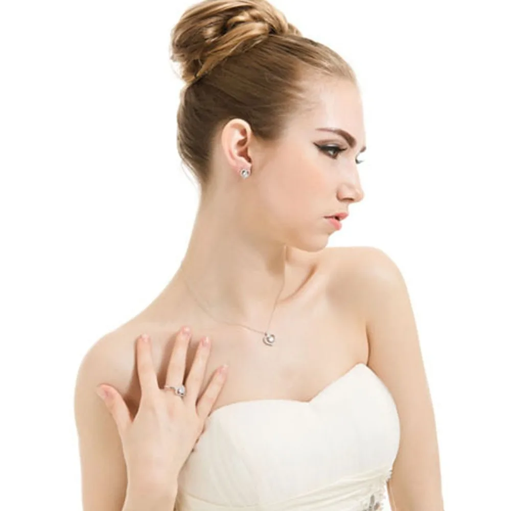 Luoteemi стрелы и сердца идеально Резка Ясно Циркон Сердце Серьги гвоздики для Для