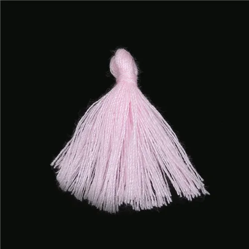 Light Pink 50 шт. 27 мм Мини полиэстер хлопковая нить ткань кисточка DIY кулон ювелирные изделия изготовление ключей бахрома отделка Ремесло кисточки Швейные аксессуары - Цвет: Light Pink