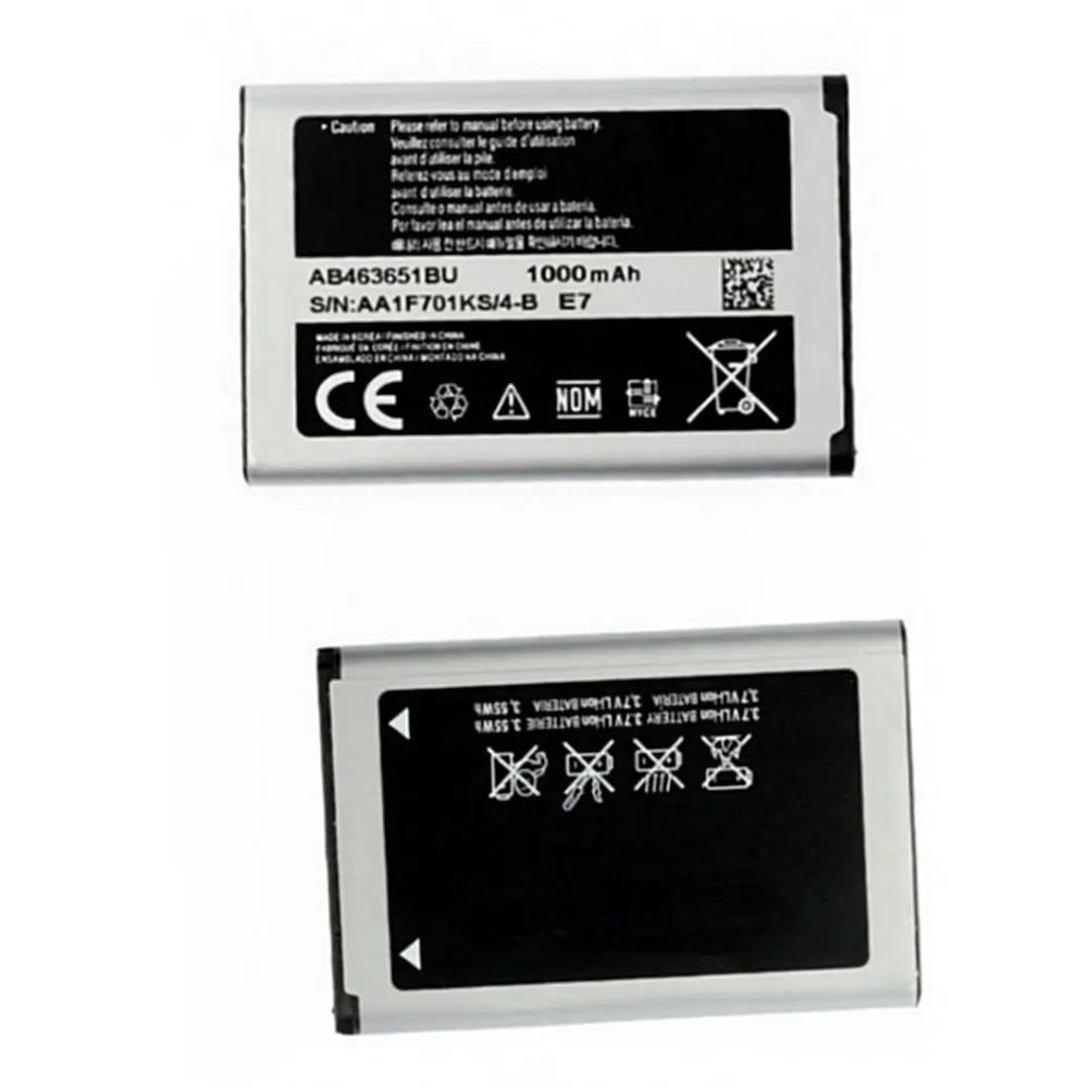 Брендовый аккумулятор AB463651BU для сотового телефона Samsung W559 S5620I S5630C S5560C C3370 C3200 C3518
