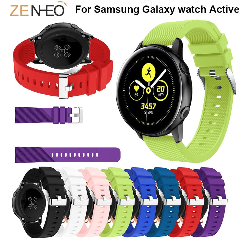 

Replace watch Bracelet For Samsung Galaxy watch Active Watchbands 20mm Silicone wristband For huami amazfit bip watches straps