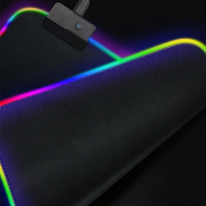Большой игровой коврик для мыши 800*300 мм L RGB 14 цветов светодиодное освещение USB с