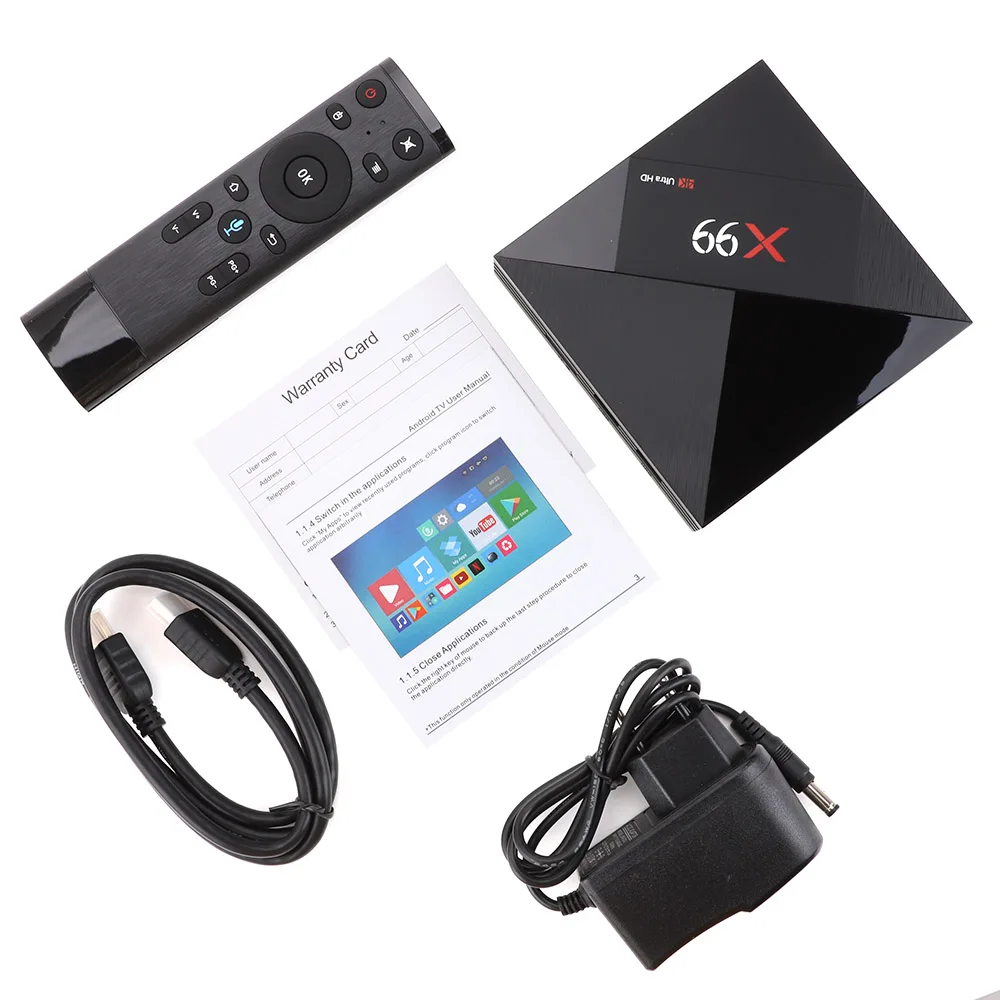 Мини ПК 4 Гб 32 Rockchip RK3399 Android 7 1 ТВ приставка X99 с голосовым пультом 2 4G/5G двойной WIFI
