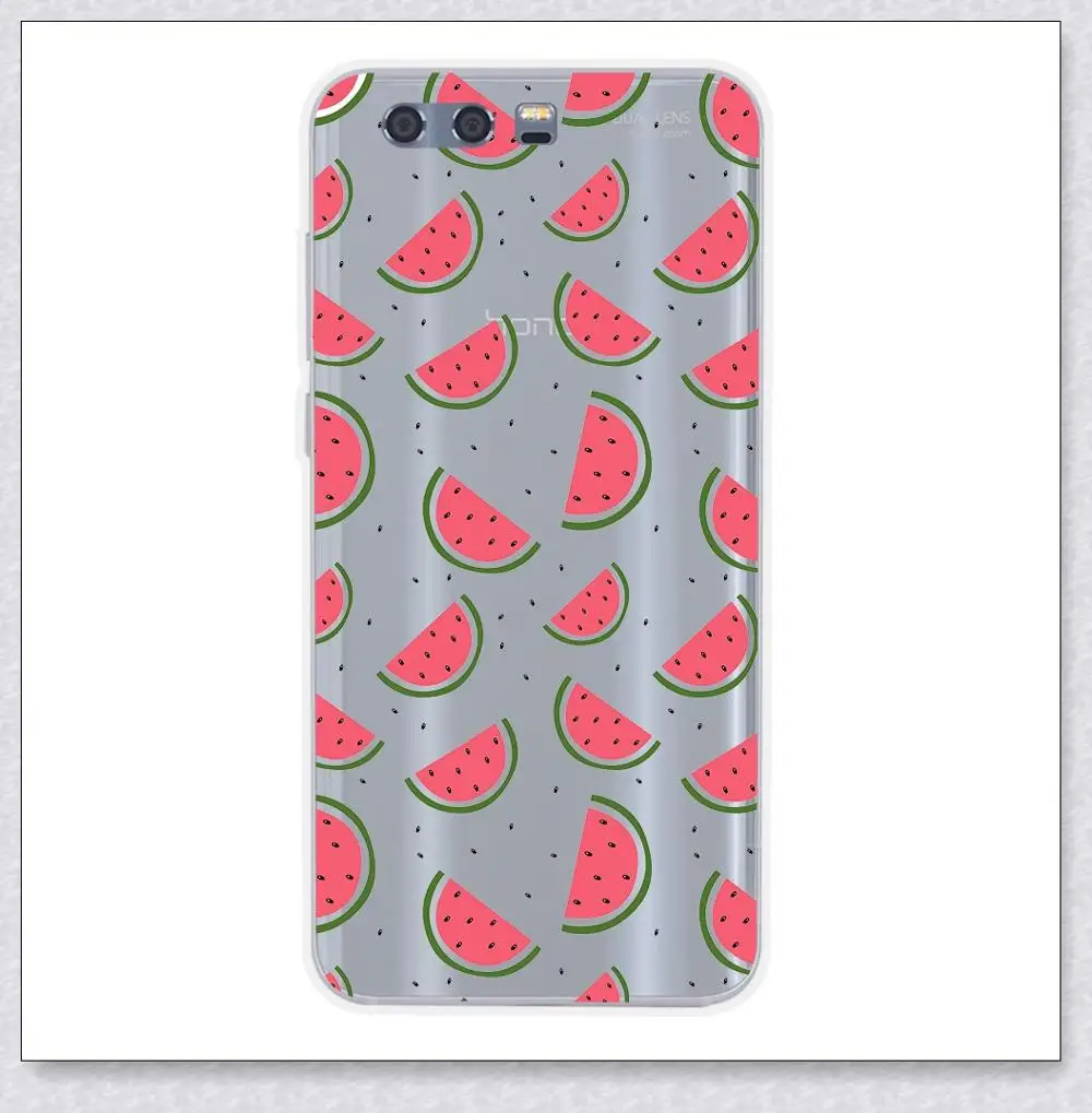 watermelon Чехол для huawei Honor 9, чехол из мягкого ТПУ силикона, крутая Роскошная защитная задняя крышка для huawei Honor 9, Премиум чехлы для телефонов, Capas - Цвет: watermelon