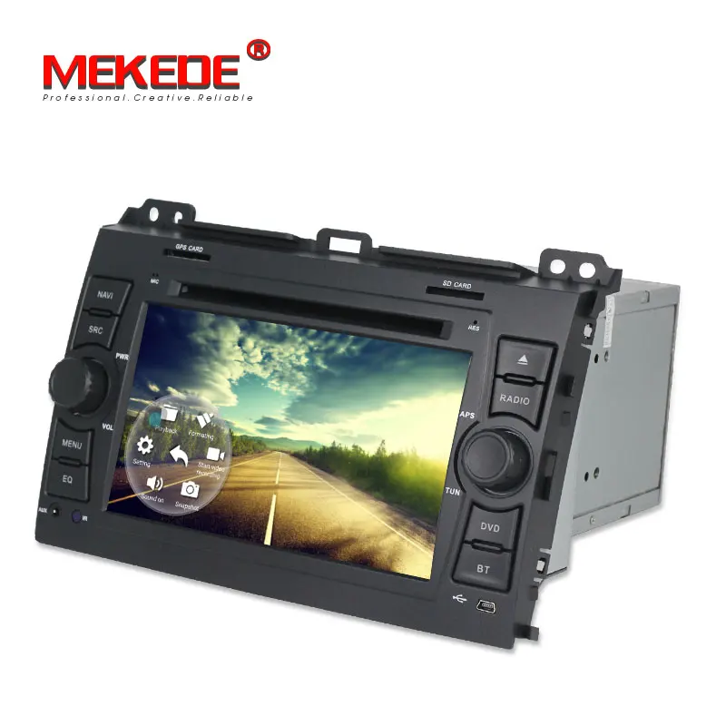 Бесплатная доставка 2din автомобильный DVD мультимедийный плеер для Toyota Prado 120 2004 2009