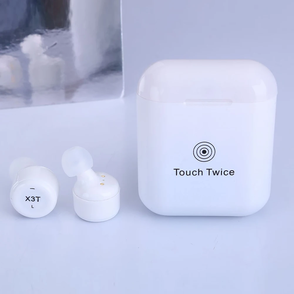 white Новые X3T Беспроводные Bluetooth 4,2 многофункциональные кнопочные гарнитуры мини TWS Touch operation Stero наушники 6 цветов - Цвет: white