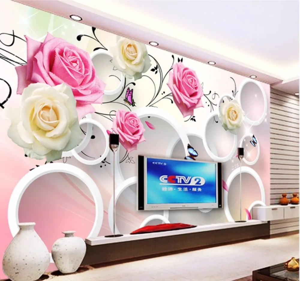 Wellyu papel де parede papier peint пользовательские обои Роза 3D рамка 3D ТВ стены фон фото обои behang tapet