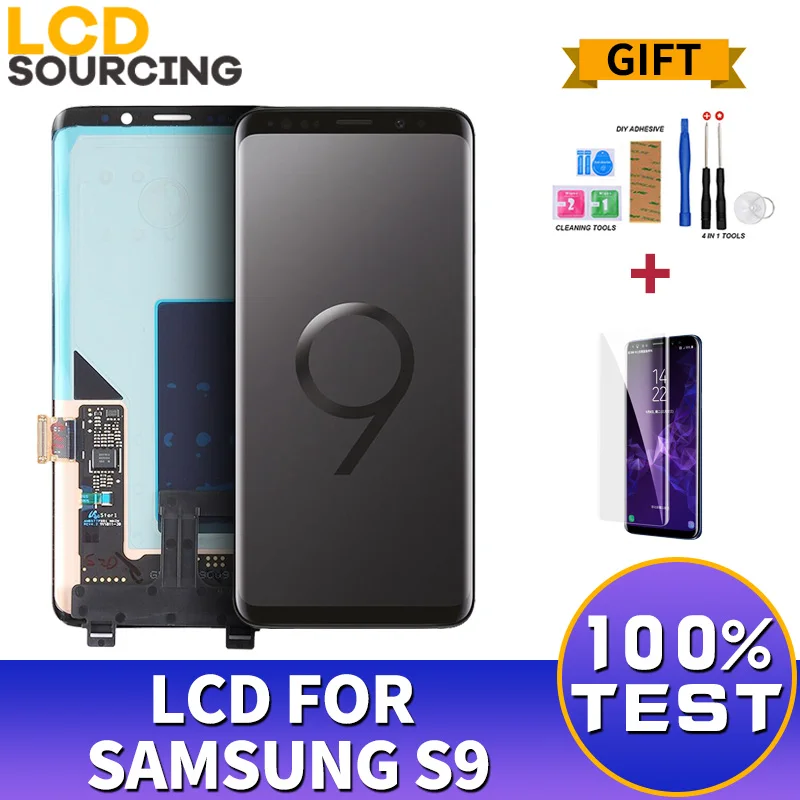 AMOLED ЖК дисплей для SAMSUNG Galaxy S9 LCD G960F сенсорный экран дигитайзер сборка + рамка Plus G965
