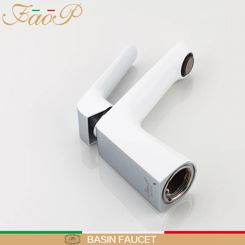 Смесители для раковины FAOP белый кран в ванной комнате смеситель Водопад griferia