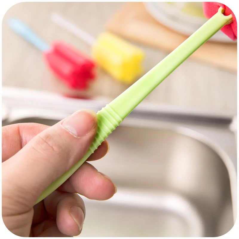 1pc Sponge Bottle Mug Glass Cup Cleaner Kitchen Washing Brush Cleaning Tools Coffee Tea Wineglass Home Baby Nursing Scrub Handle | Дом и сад