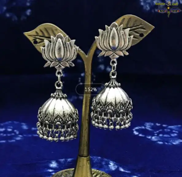 Jhumka индийские женские ювелирные изделия Цыганская Мода хиппи большие серебряные серьги с кисточками для женщин - Окраска металла: 11