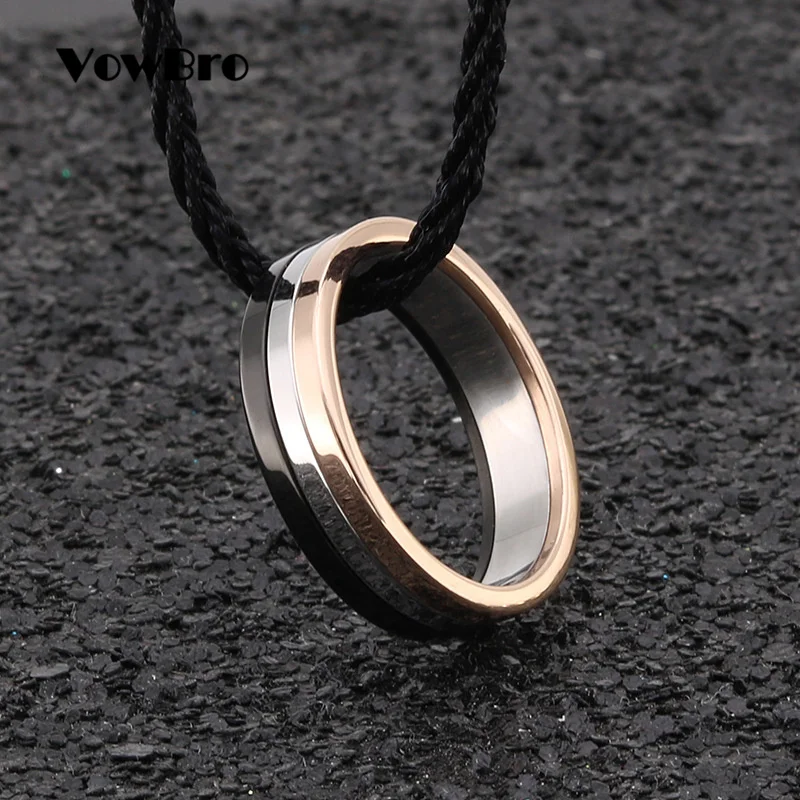 VowBro adies Stainless Steel Interlocked Triple Braided Multi Color Band Bague Ring for Woman Three in One | Украшения и