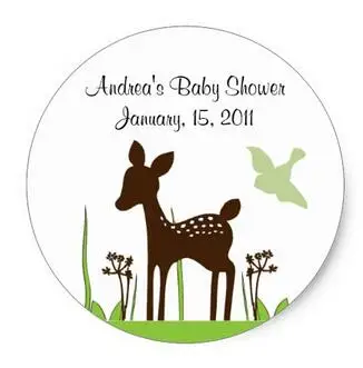 

1.5inch Willow Deer Baby Shower Sticker Keepsake