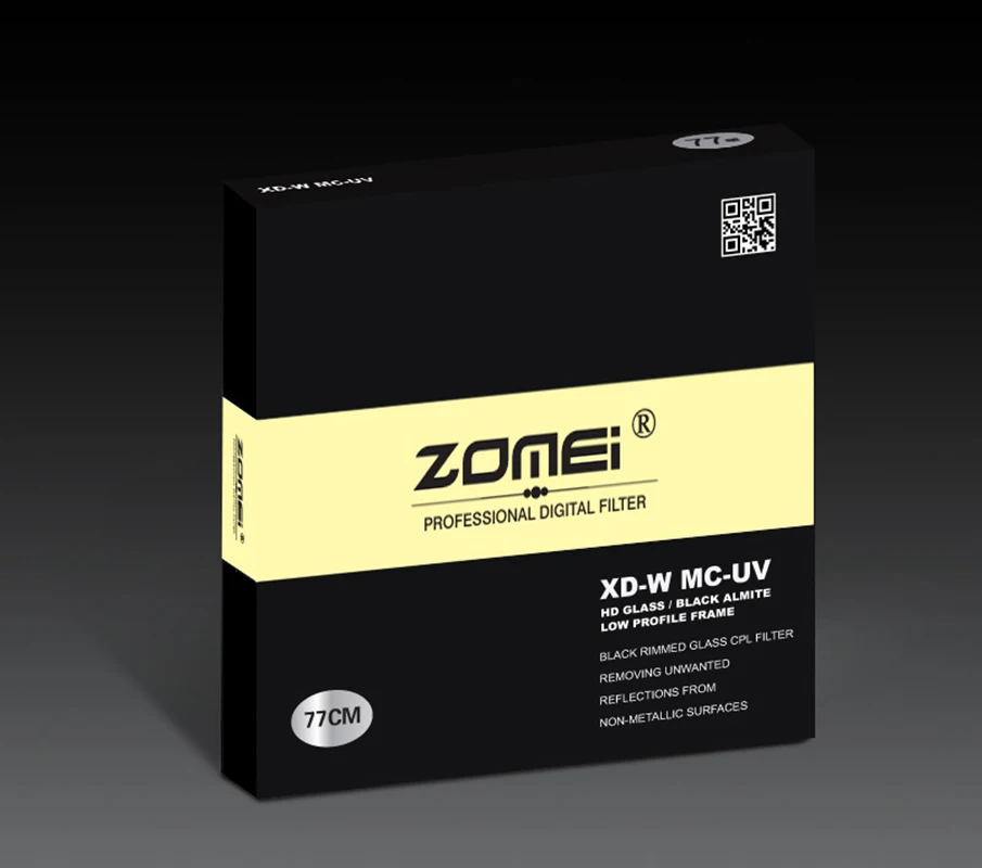 УФ фильтр Zomei 49/52/55/58/62/67/72/77/82 Pro HD Slim MC с многослойным покрытием MCUV для объектива Canon