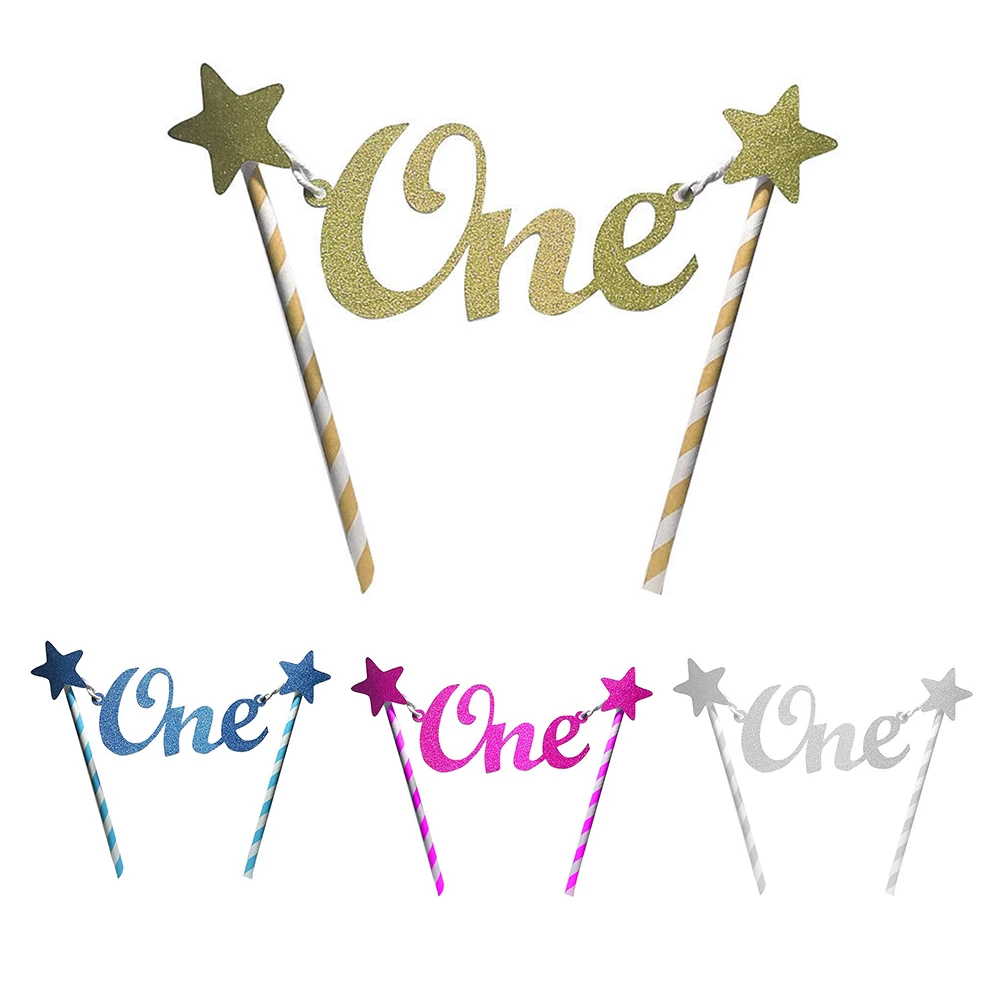 1-е украшение для именинного торта &quotодин&quot первый день рождения уникальный