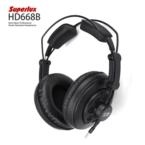 Полуоткрытые профессиональные студийные стандартные динамические наушники Superlux HD668B для музыки съемный аудиокабель