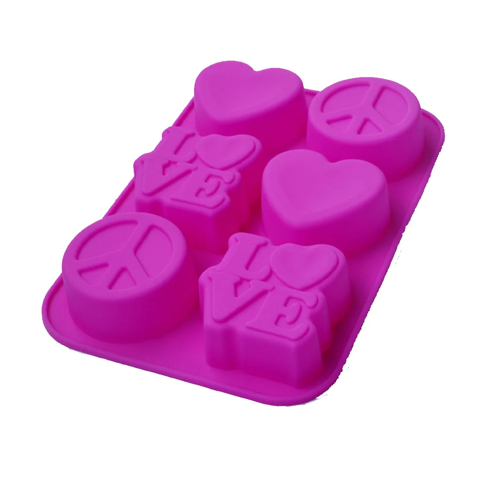 3D DIY Экологичная силиконовая форма для торта креативная модель с надписью LOVE