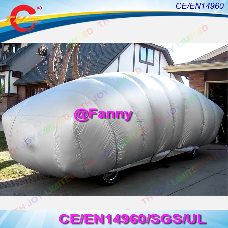 Серебряный надувной автомобильный чехол/надувной чехол с защитой от