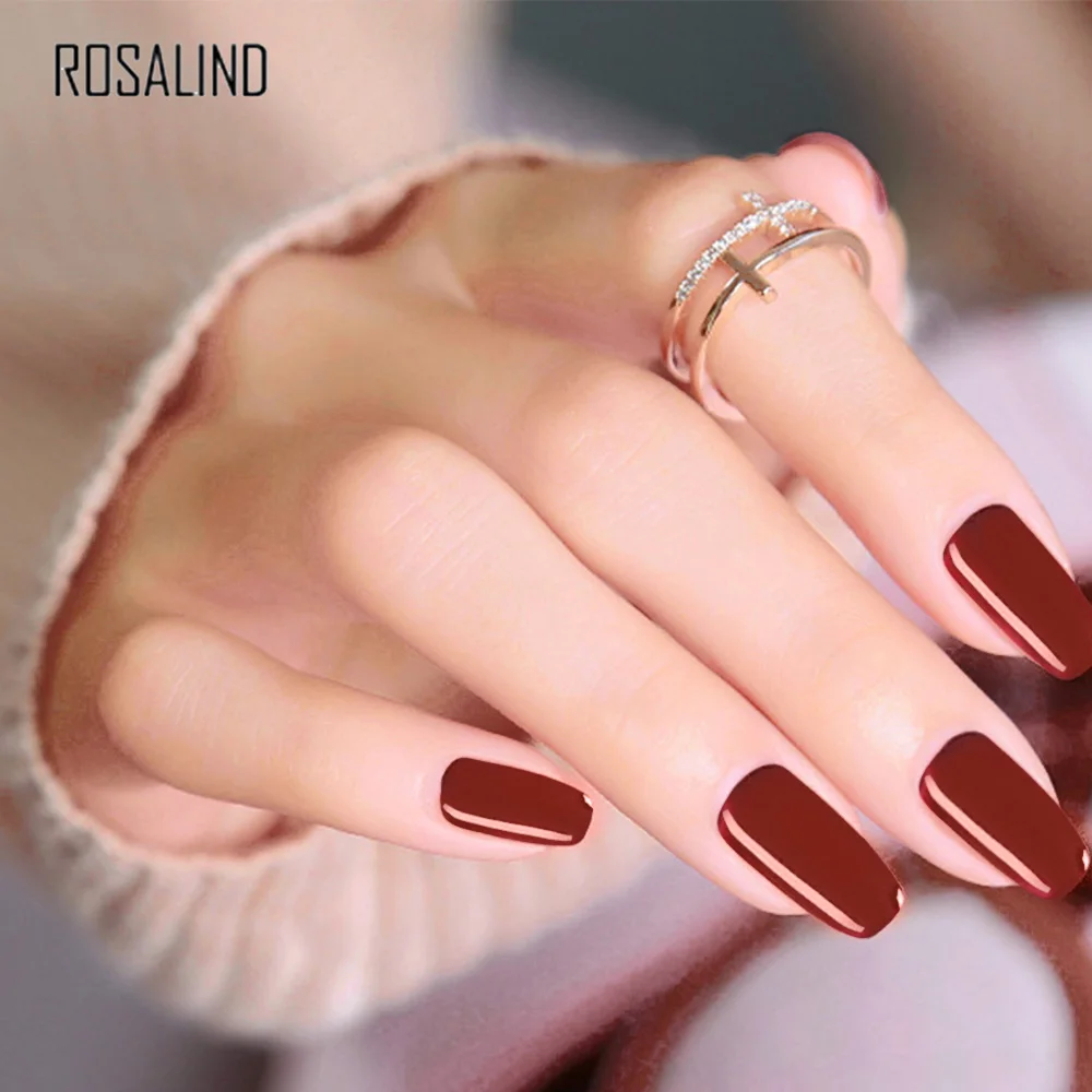 1 бутылка 7 мл ROSALIND LED УФ гель для ногтей отмачиваемый лак маникюра|Лак ногтей| |