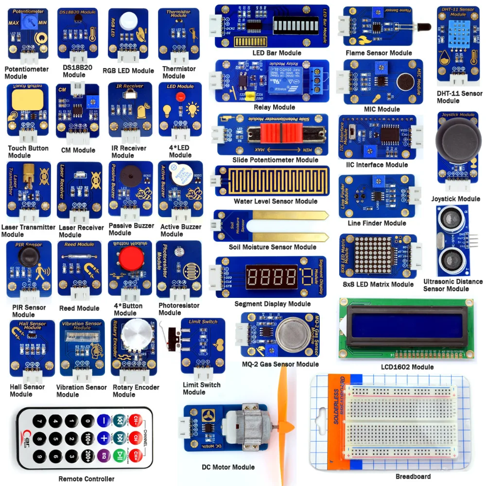 Модули датчиков Adeept Новинка 42 стартовый комплект Ultimate для Arduino UNO R3 обработка