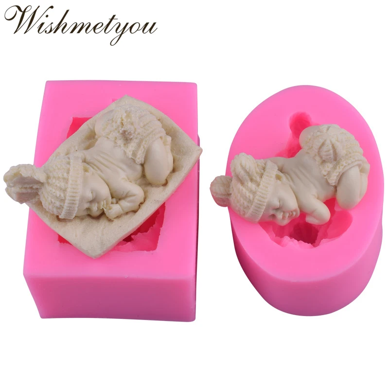 WISHMETYOU 3D Спящий ребенок мыло формы для искусства силиконовые украшения торта