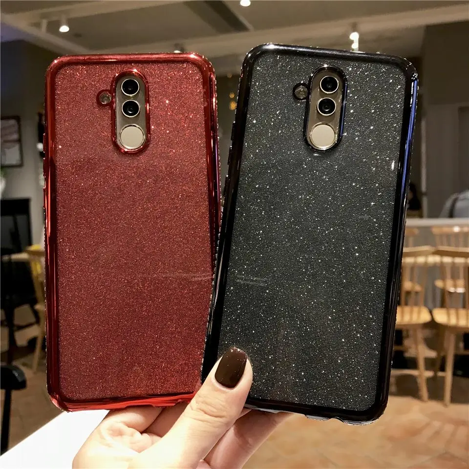 Чехол со стразами и блестками для Huawei Mate 20 Pro P30 Lite P20 Nova 4 3 Honor 8X Samsung A70 A50 A40 A30 A10 M20 M10|