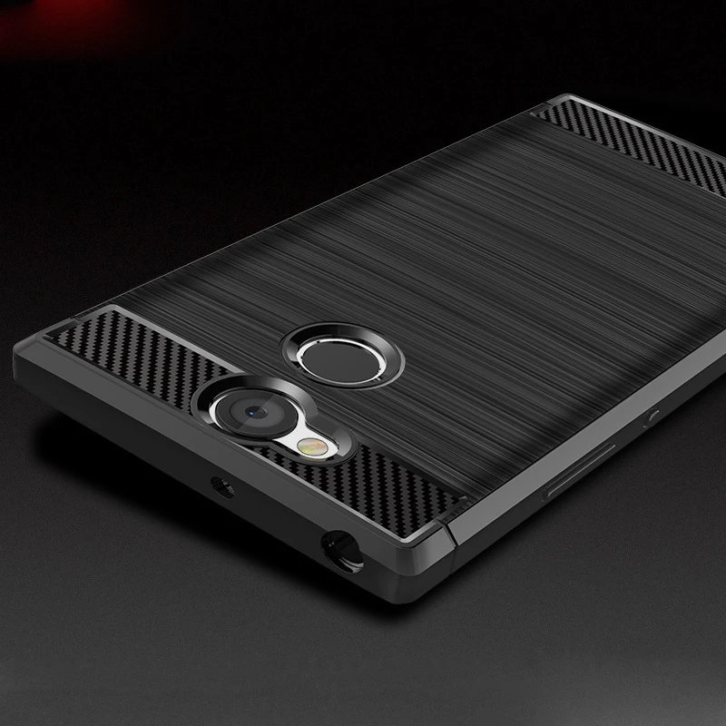 Armor Carbon Fiber Cover for Sony Xperia XA2 / Ultra Case Soft Matte Shockproof Cases XA2ultra Bumper |
