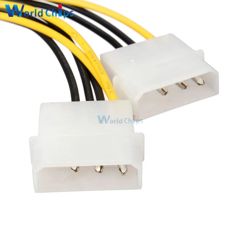 Двойной 4 контактный адаптер Molex LP4 для 8 Pin PCI E Express кабель питания провод|pin 8|pin molexpin