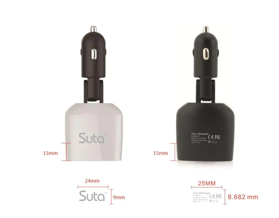 Сута 10 шт. Dual USB 3.4a LED Дисплей Напряжение Мониторы автомобиля Зарядное устройство