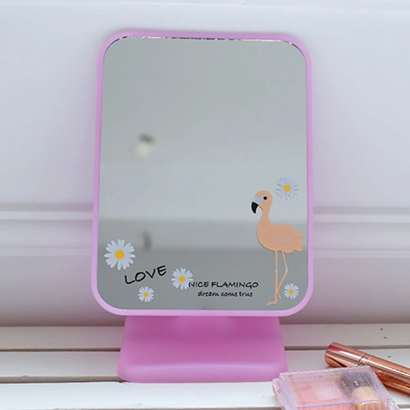 Cute Cartoon Animal Mirror Portable Desktop Makeup Mirrors Professional Cosmetic For Beauty 20*15CM | Красота и здоровье