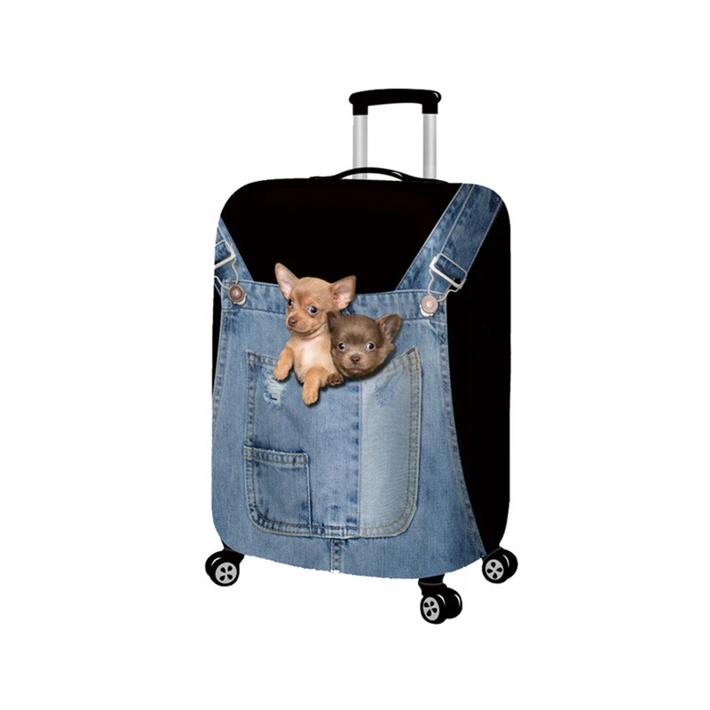 B Luggage Cover SEREQI кошка собака путешествия багаж чехол для 18-32 дюймов костюм чехол дорожная сумка защитный чехол для багажа чехол для защиты от пыли дорожные аксессуары - Цвет: B Luggage Cover