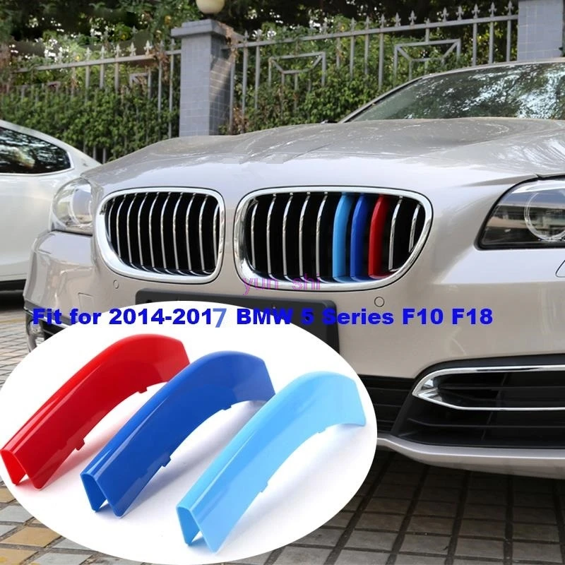 3D наклейка на переднюю решетку автомобиля спортивная полоса для BMW 5 серии 1995 2017 E39
