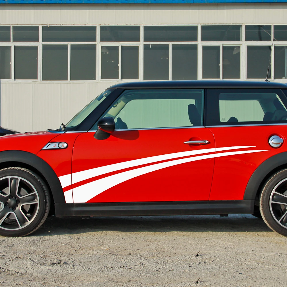 Door Side Stripes Racing Body Sport Decal Stickers For Mini Cooper R50 R52 R53 R56 R57 R58 R59 F55 F56 Car Styling Accessories | Автомобили