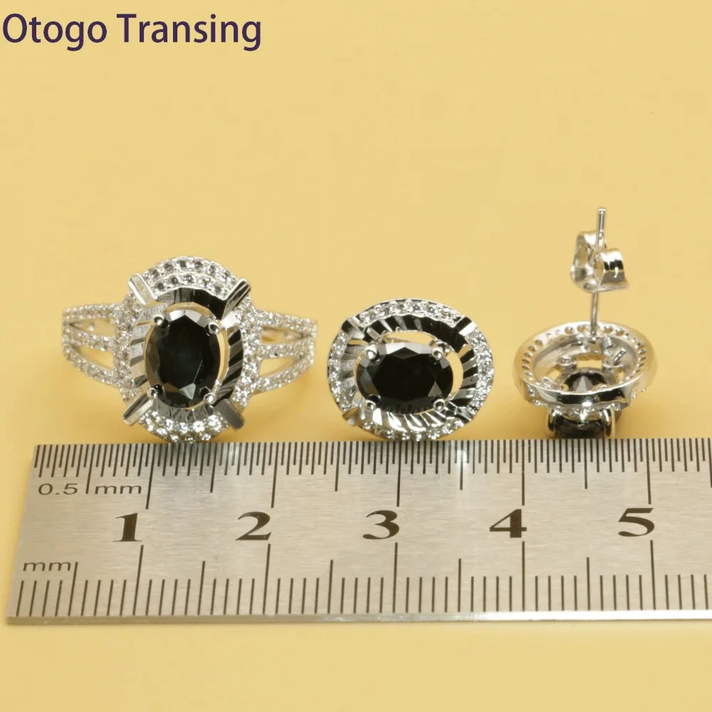 Женский ювелирный комплект из кольца и серёг серебро 2019 пробы|colorful jewelry sets|fashion