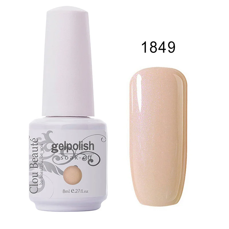 Clou Beaute Гель-лак для ногтей 8 мл красный Небесно-Голубой Гель-лак 85 цветов Nagellack лак vernis полуперманентный Розовый Гель-лак для ногтей - Цвет: 1849