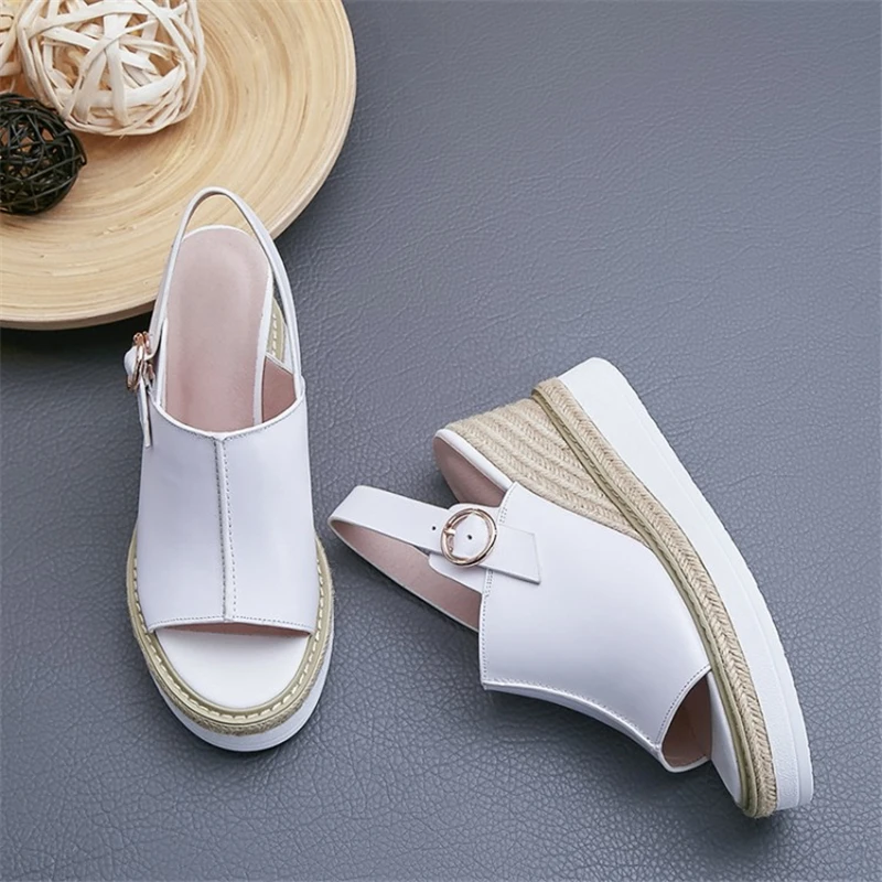 MSSTOR/соломенные босоножки на высоком каблуке Женская обувь с открытым носком Цвет