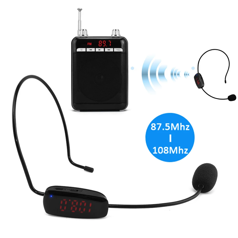 Радио FM беспроводная гарнитура микрофон Handsfree Мегафона для громкоговорителя DC 3 V