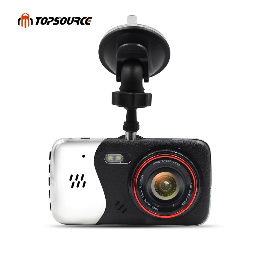TOPSOURCE 4 дюймов автомобиля камера видеорегистратор Двойной объектив Full HD 1080p с