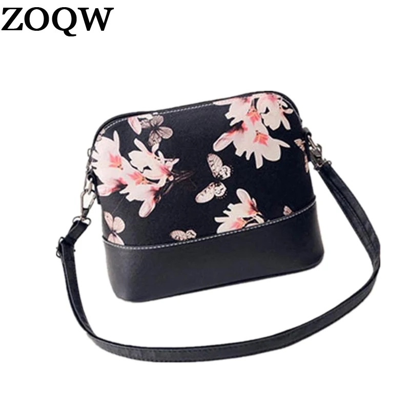 Женская сумка мессенджер ZOQW черная на плечо из кожи весна лето 2018|designer leather